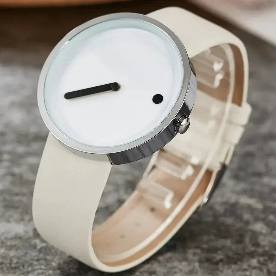 Dot Matrix Mens Watch Alloy Band Precision Quartz Timepiece