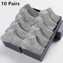 Men's Stylish Breathable Business Ankle Socks - 10 Pairs