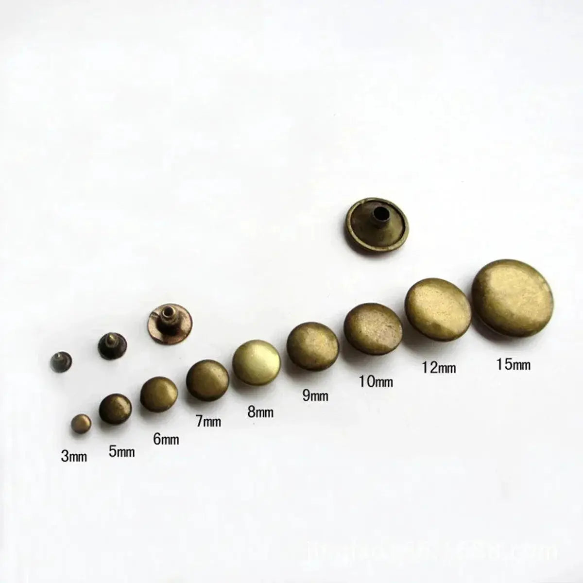 Metal Rivets Round Rivet Set For Leather Craft Bags 100pc
