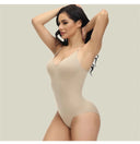GUUDIA V Neck Spaghetti Strap Compression Bodysuit Slimming