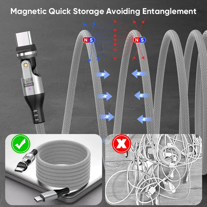Rotating USB C Fast Charge Cable — product view 2
