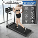 Foldable Home Treadmill With Handle Bar Space Saving Compact