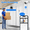 5MP PoE Outdoor Security Camera With Night Vision And Audio