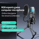 Portable USB Microphone RGB Microfone Condensador Mic
