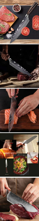 Sharp Santoku Knife Set for Home Cooks