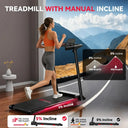 Foldable Home Treadmill With Incline And Handlebar 3HP Quiet LED
