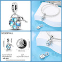 Sterling Silver Winter Snowflake Four Leaf