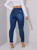 Summer New Women's Ripped Jeans High Stretch Slim Pants