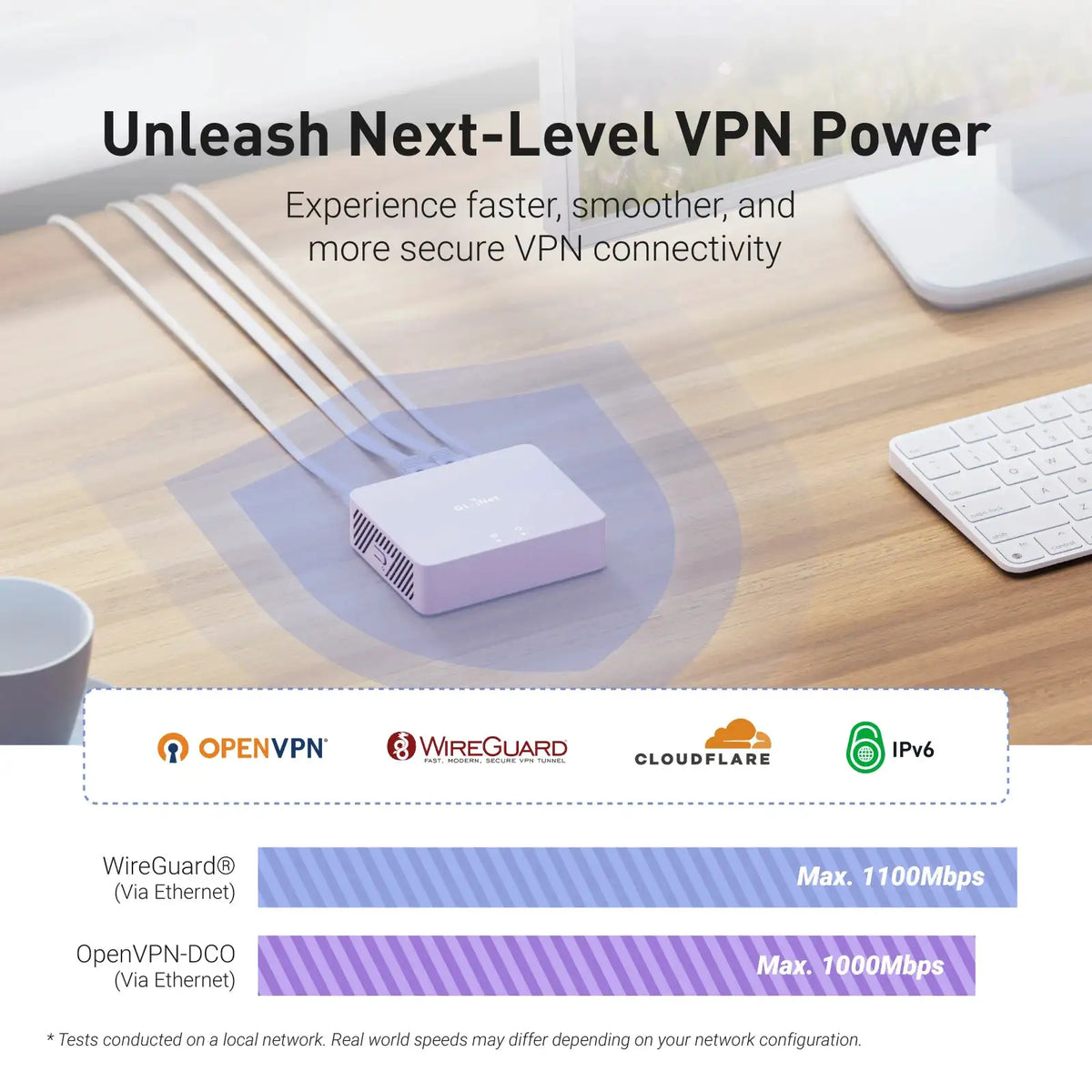 GL.iNet GL-MT5000 (Brume 3) Wired VPN Security Gateway, NO Wi-Fi, for Home Office and Remote Work High-Speed Up to 1100 Mbps hardware-accelerated VPN, 3x2.5GbE 