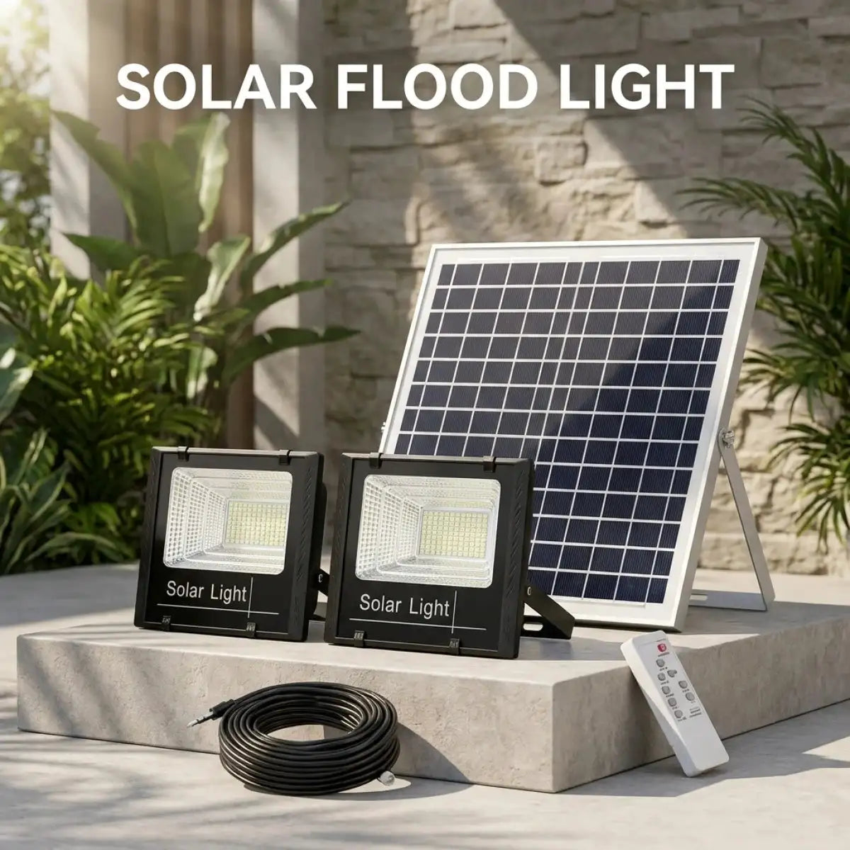 Solar Powered Dual Head Wall Lamp — product view 5