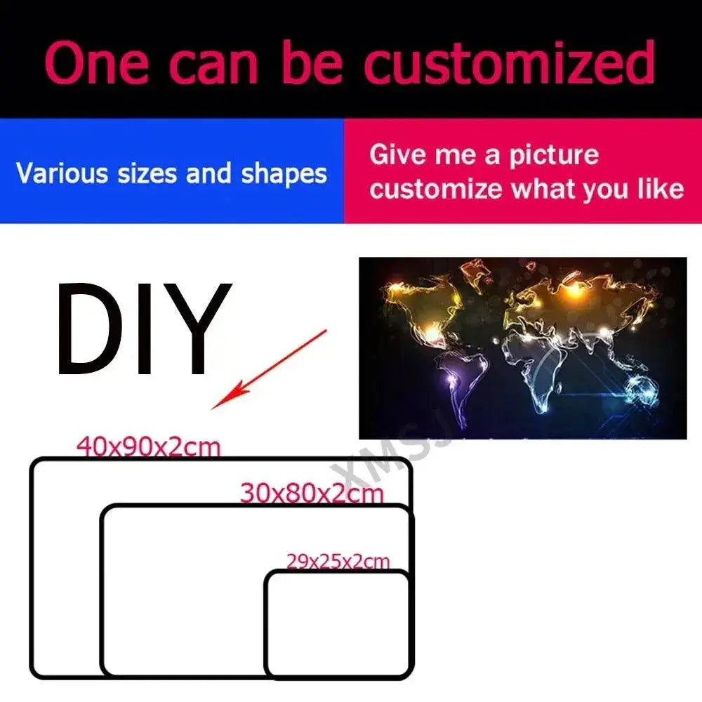 RGB Anime Logo Gaming Mouse Pad Personalized CSGO Desk Mat