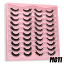 GROINNEYA Vegan 3D Mink Strip Lashes for Natural Looks