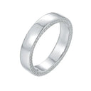 Round Moissanite Ring in Sterling Silver Pave Setting