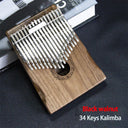 34 Keys Kalimba Thumb Piano Wooden Mbira Beginner Gift