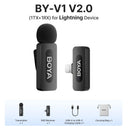 BOYA BY V2 P Wireless Lavalier Microphone for iPhone Android Vlog and Gaming Pro