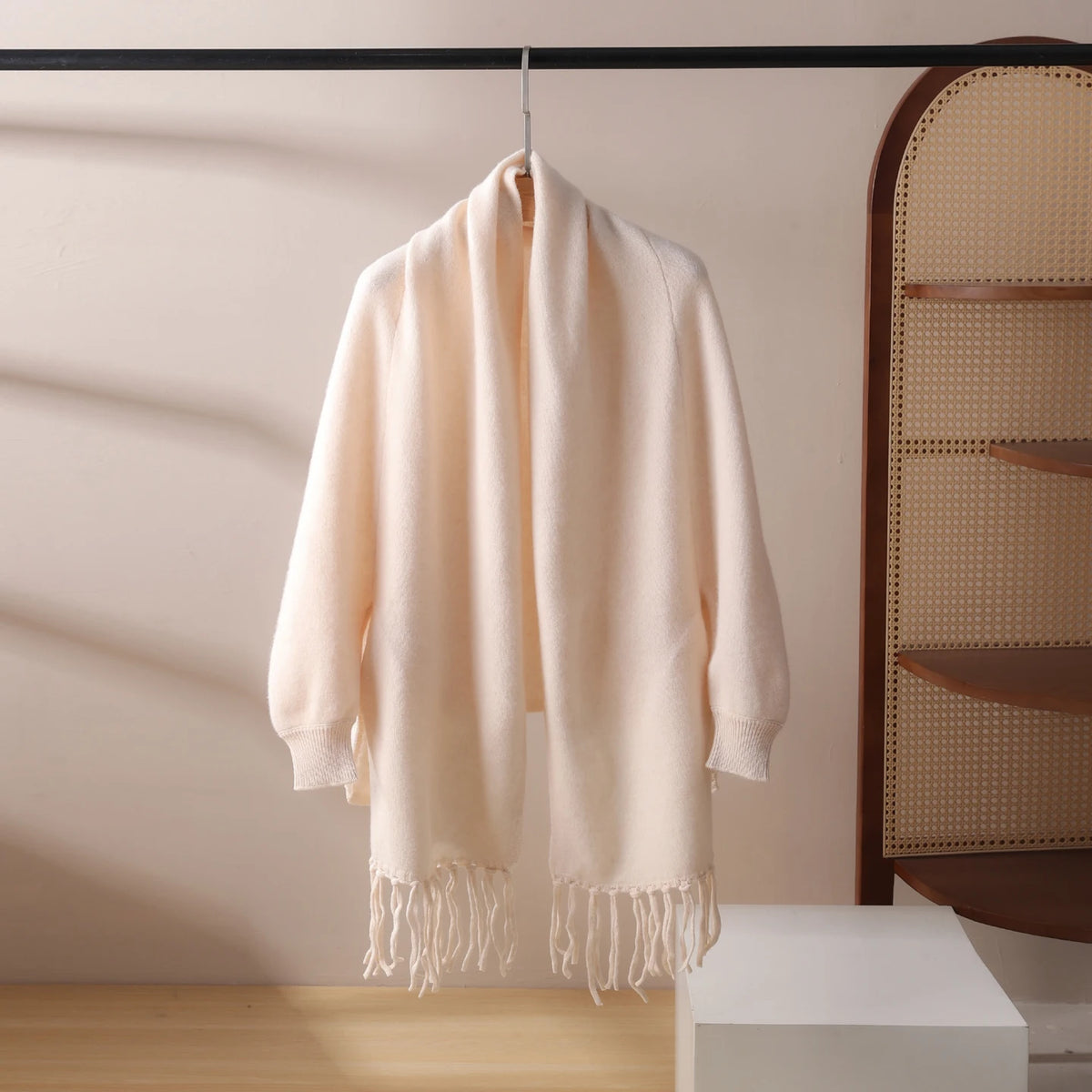 Furry Knit Winter Scarf