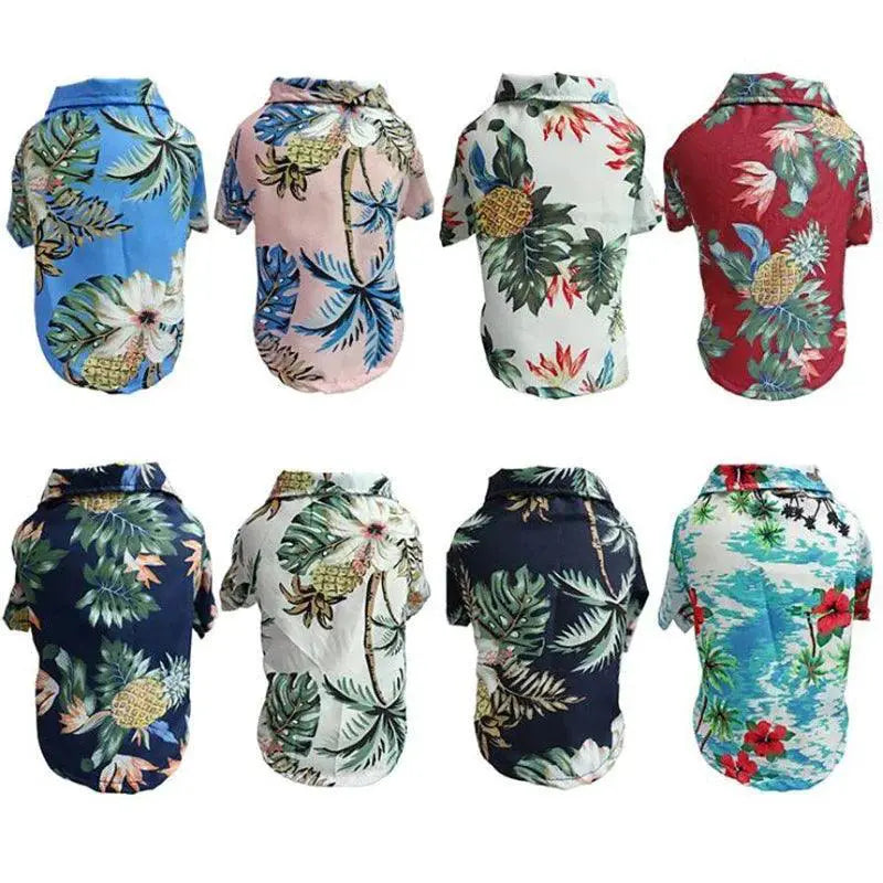 Hawaiian Style Pineapple Print Dog Shirt For Pets Summer Fun