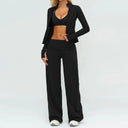 Women Yoga Set Breathable High Waist Leggings 3Pc