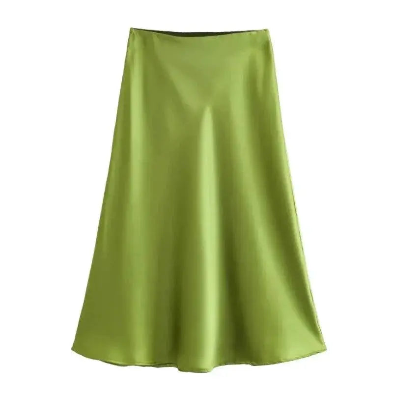 Flattering Satin Midi Skirt for Women — product view 11