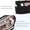 Puffy Tote Bag for Women Big Square Cotton Padded Purse