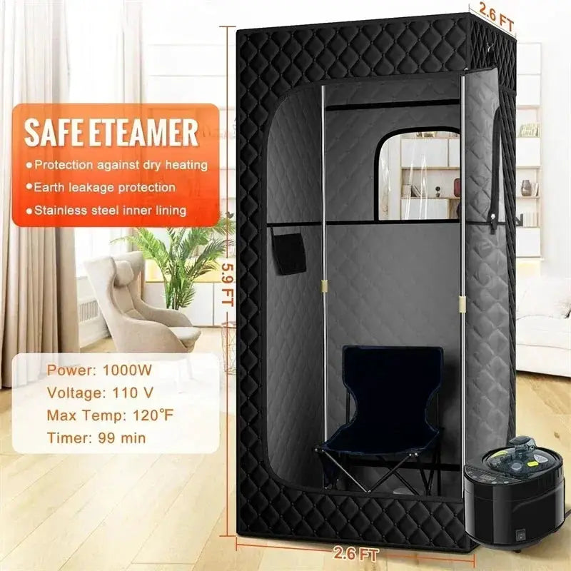 Portable Steam Sauna Tent With 1600W Steamer For Home Spa - OurLum.com