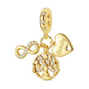 Sterling Silver Charm Family Love