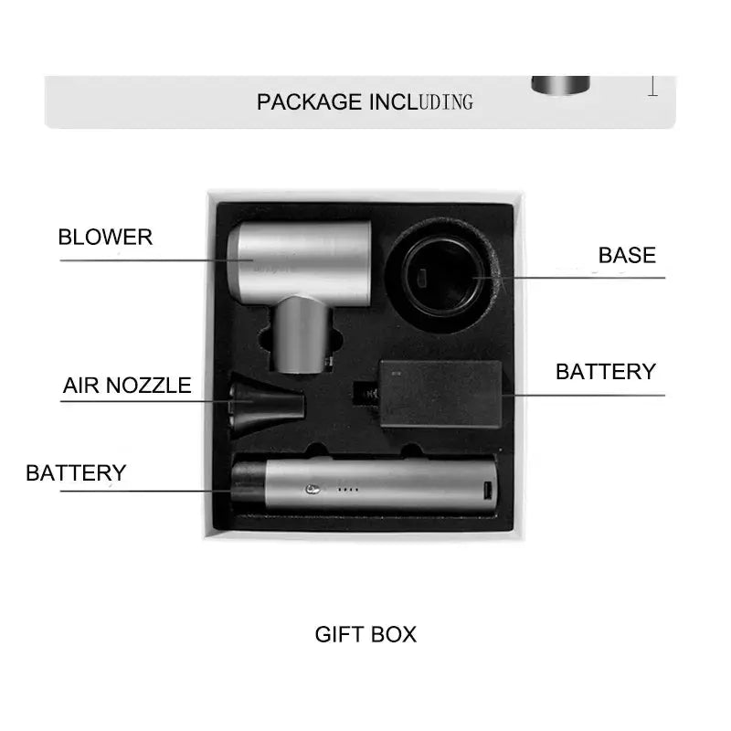 Portable Cordless Hair Dryer With USB Port Detachable Battery