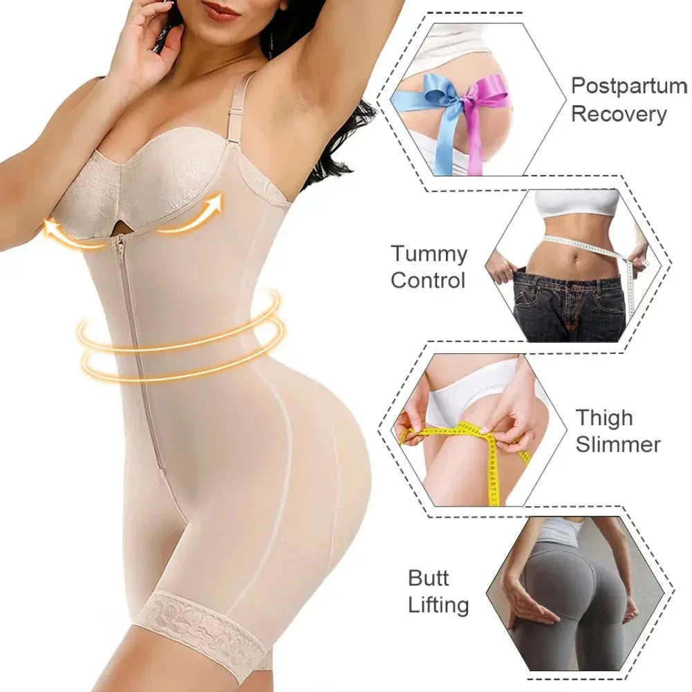 Detachable Straps Full Body Shaper For Tummy Slimming