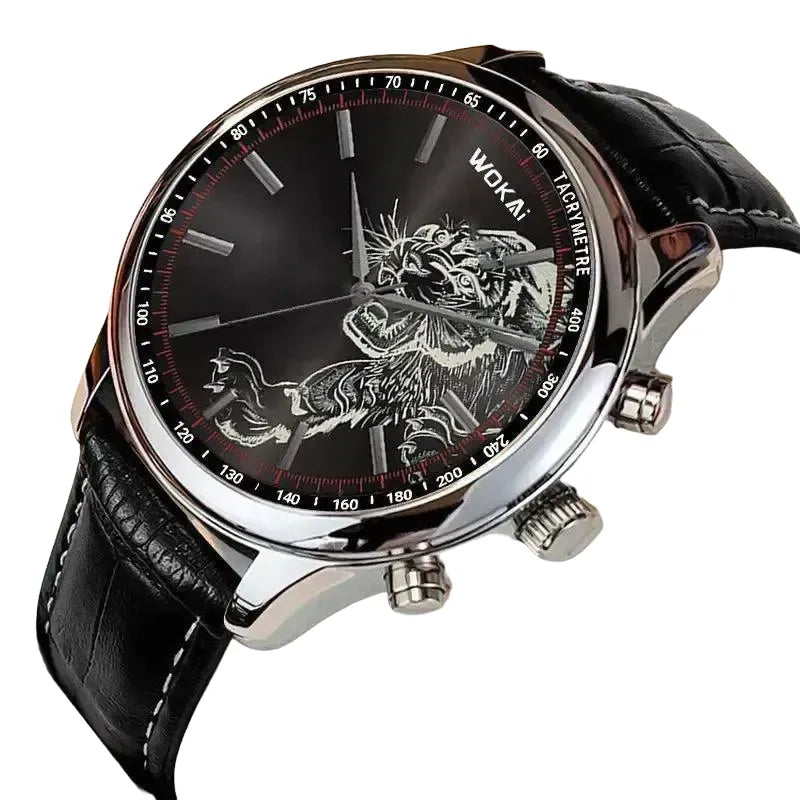 Stylish Watch - Men With Tiger Print — product view 1