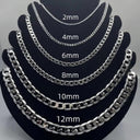 Sterling Silver Geometric Face Chain Necklace Unisex Jewelry