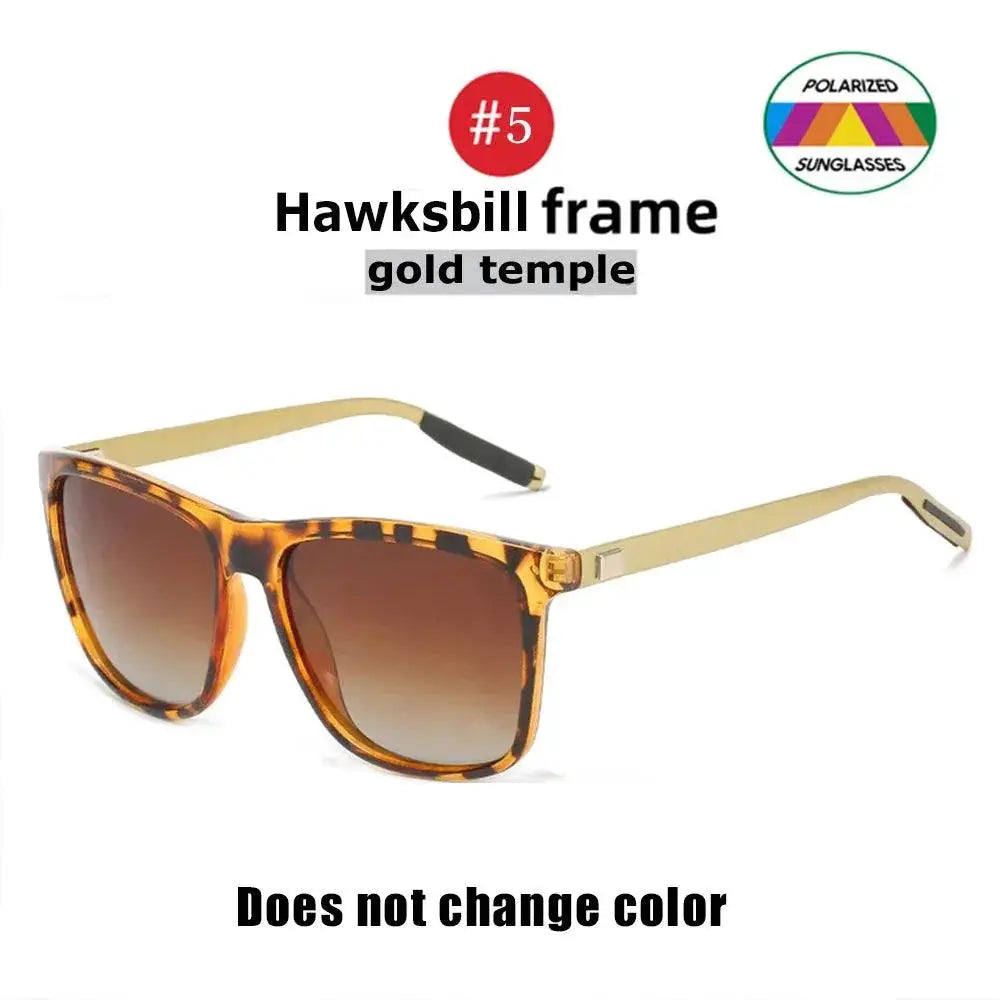 Men's Photochromic Polarized Sunglasses Classic Square Style