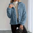 Thick Notched Collar Button Coat