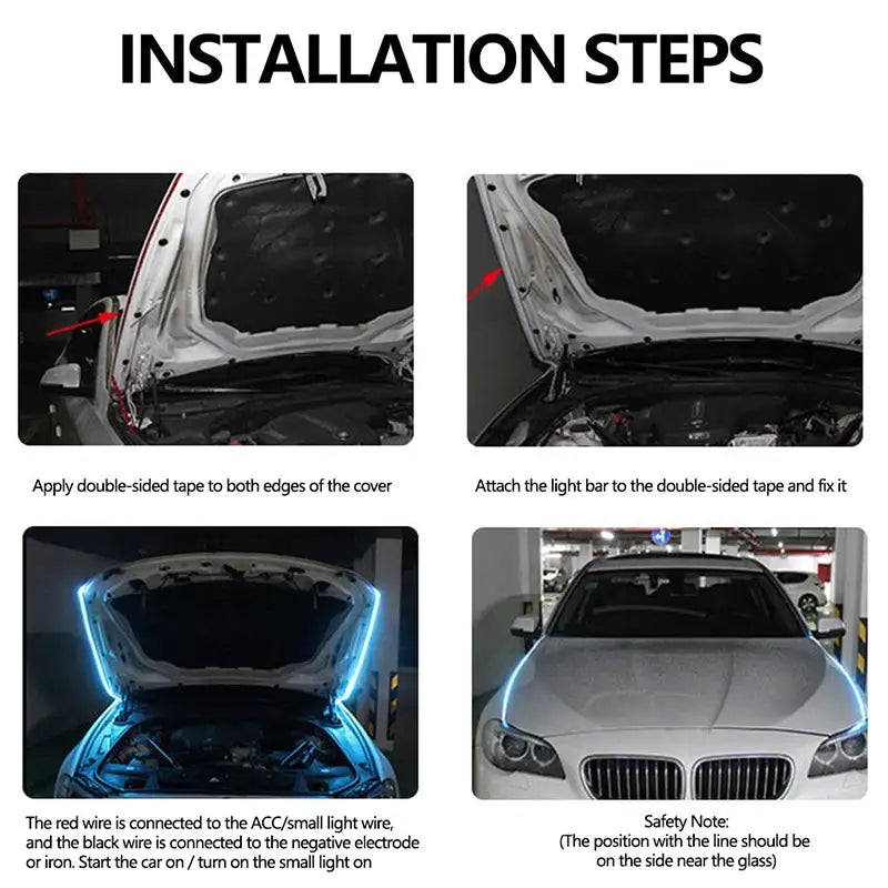 Car LED Daytime Running Light Scan Starting Car Hood Decorative — product view 6