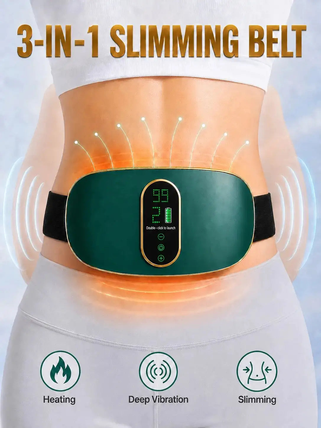 Slimming Machine for Women, Electric Abdominal Fat Burner, Anti-Cellulite Massage Belt, Body Shaping & Belly Fat Removal