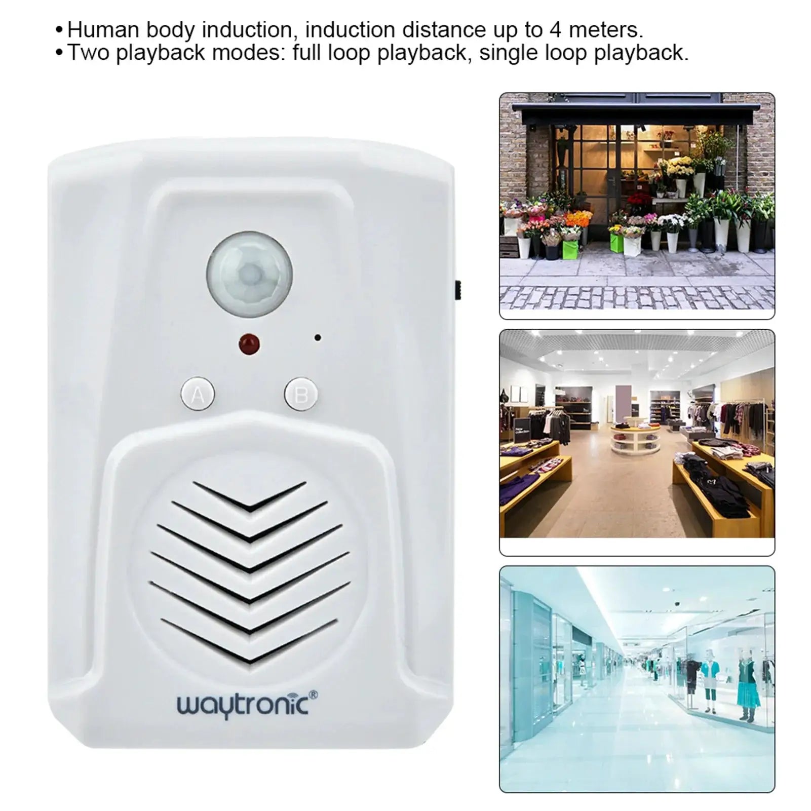Doorbell Alarm MP3 Doorbell Sensor Doorbell USB/Battery Powered Motion Sensor Alarm MP3 Audio Player Infrared Induction Doorbell by stepyours.com