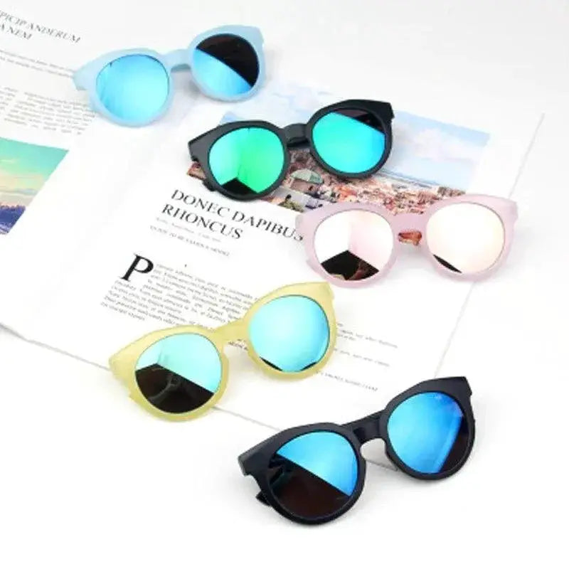 Colorful Kids Sunglasses UV400 Protection Retro Round