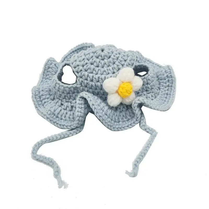 Knitted Party Hats for Cats and Dogs Elastic Photo Props