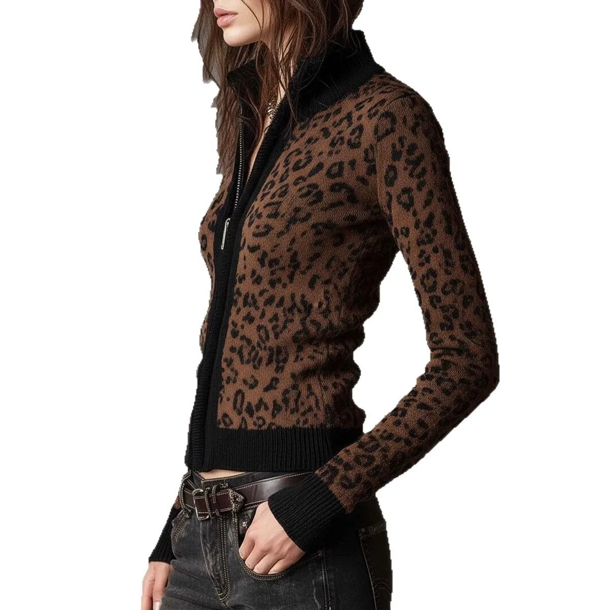 Vintage Patchwork Half Neck Jacket