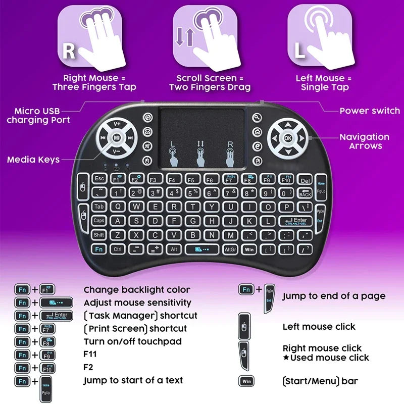 Adjustable Wireless Computer Keyboard