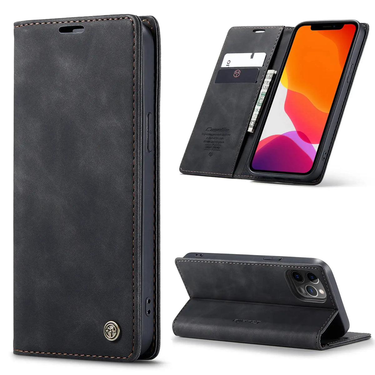 CaseMe Flip Case For iPhone Mini Pro Max Retro Magnetic — product view 11