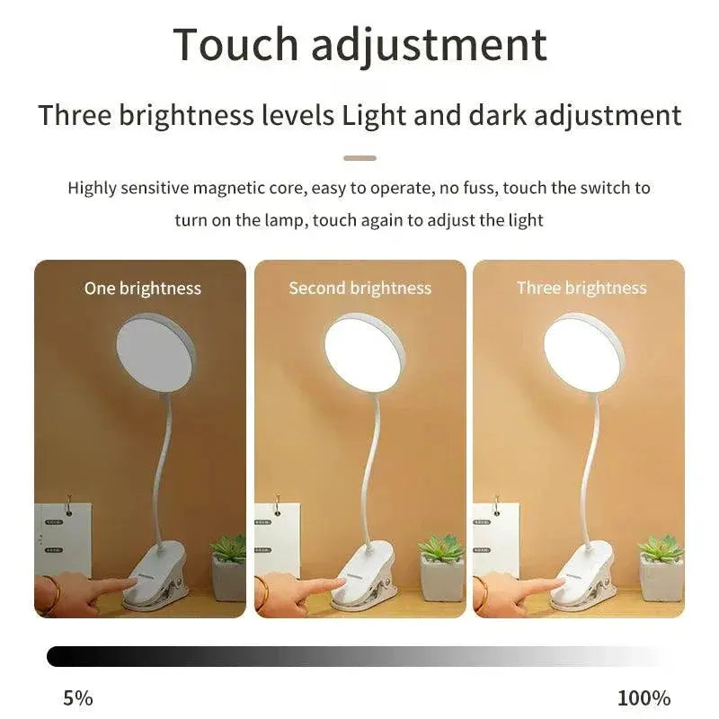 Rechargeable LED Desk Lamp With Clip Brighten Your Space
