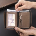 Cexika Wallet - Zipper PU Leather Card Holder