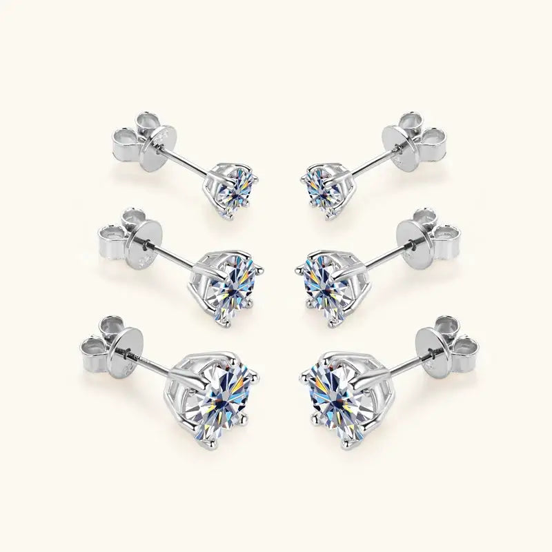 Premium Moissanite Wedding Stud Earrings — product image 5