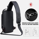 Anti Theft Chest Bag Stylish Waterproof Crossbody USB Port