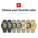 Olevs Men Skeleton Mechanical Watch