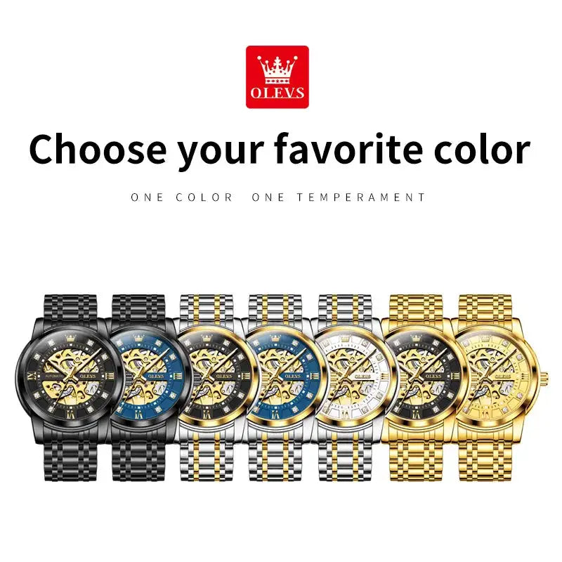 Olevs Men Skeleton Mechanical Watch — product image 8