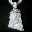 Sparkling Iced Out Jesus Head