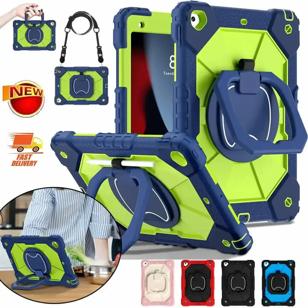 Kids Tablet Case With Rotating Handle Shockproof iPad 9.7