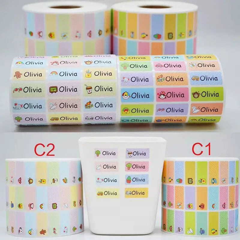 Cute Animal Name Stickers Personalized Labels For Kids