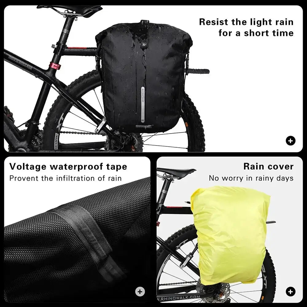 Rhinowalk 20L Waterproof Bike Pannier Bag For Cycling